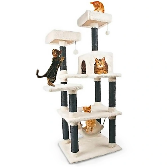 Kratzbaum »White Cat«, weiß, Höhe: 155 cm