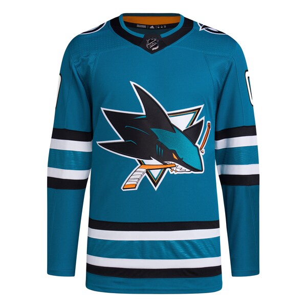 San Jose Sharks adidas  Home  Primegreen Authentic Custom Jersey - Teal