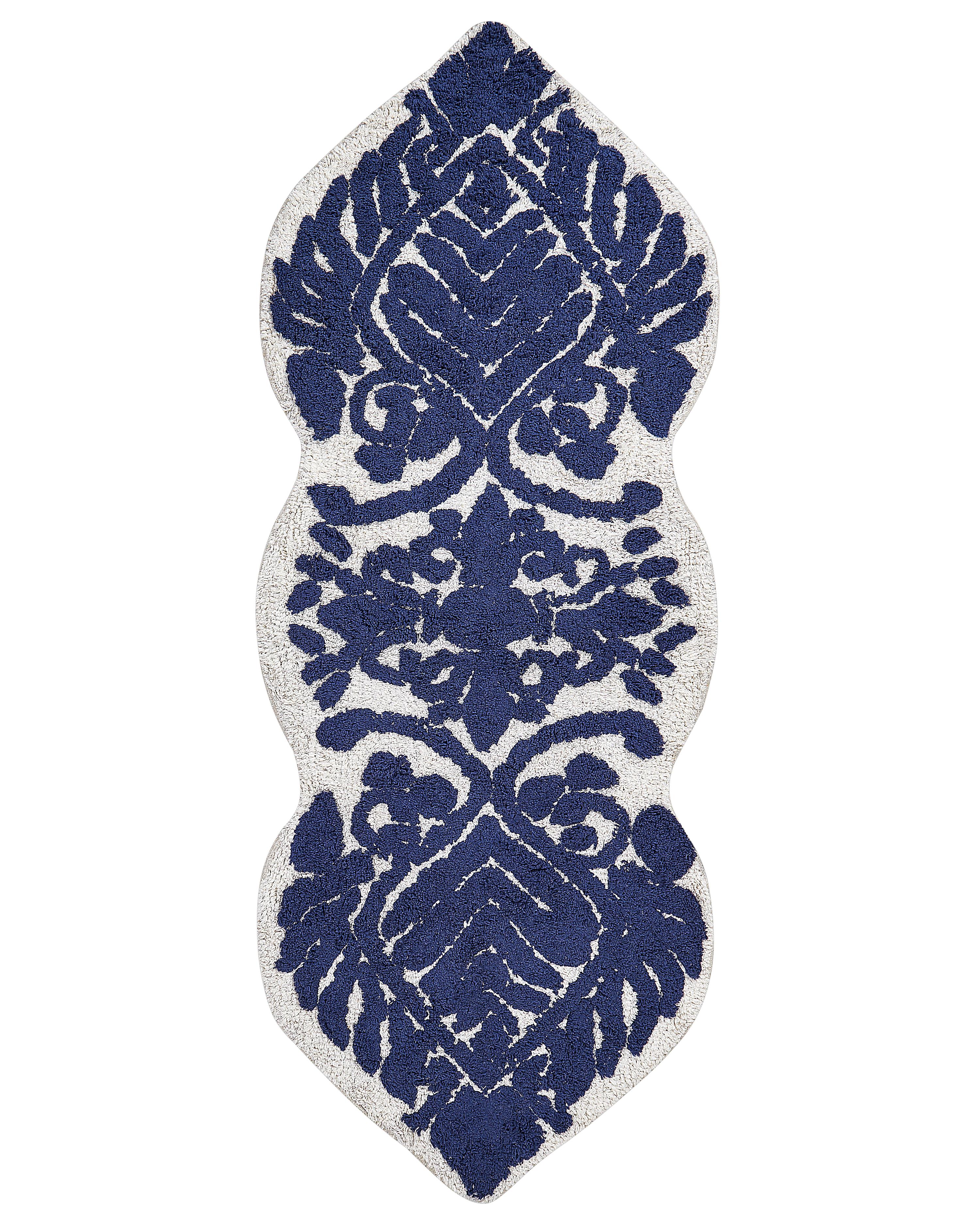 Bath Mat CANBAR Navy Blue 150 x 60 cm Cotton