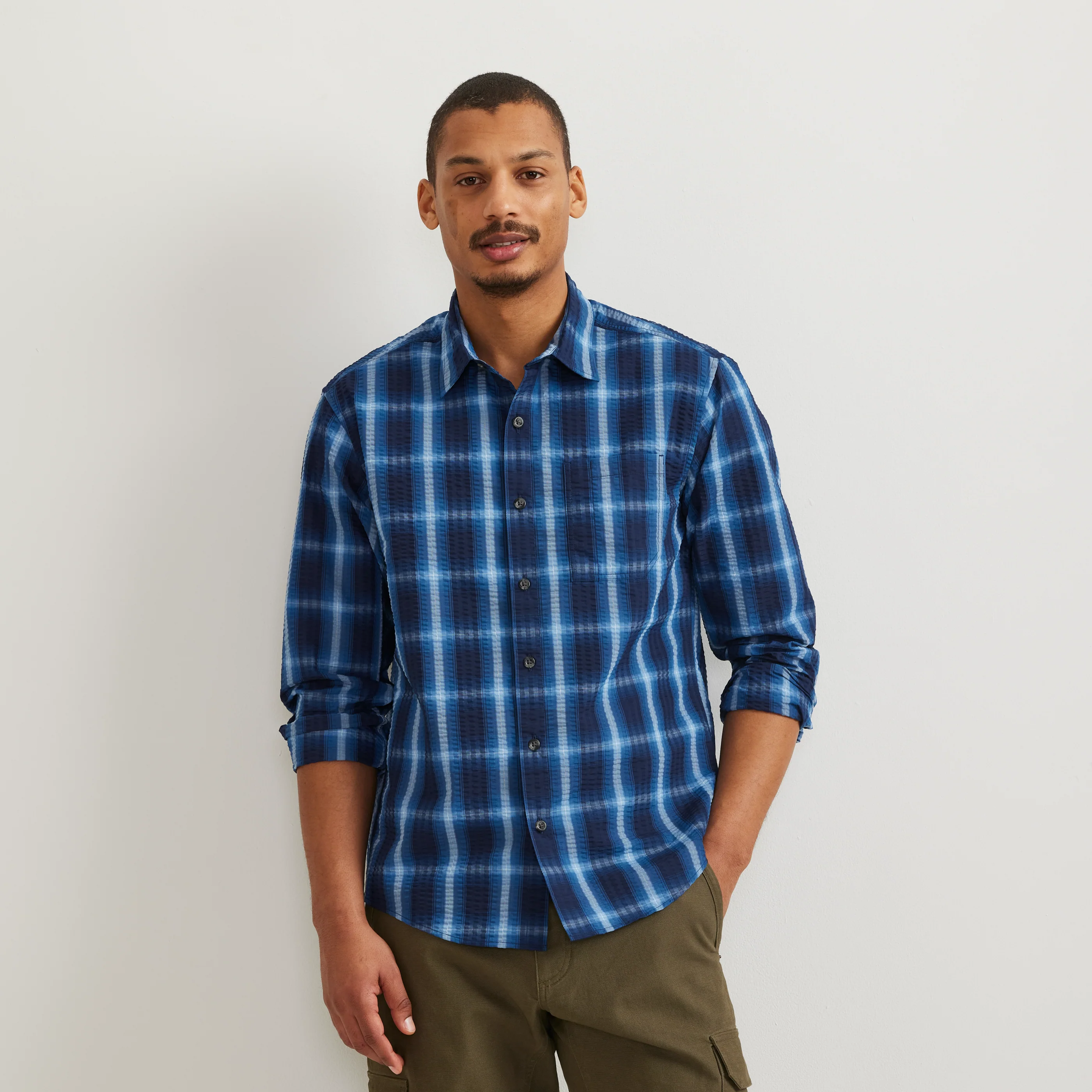 Men's Long-Sleeve Pack It 3.0 Seersucker Shirt