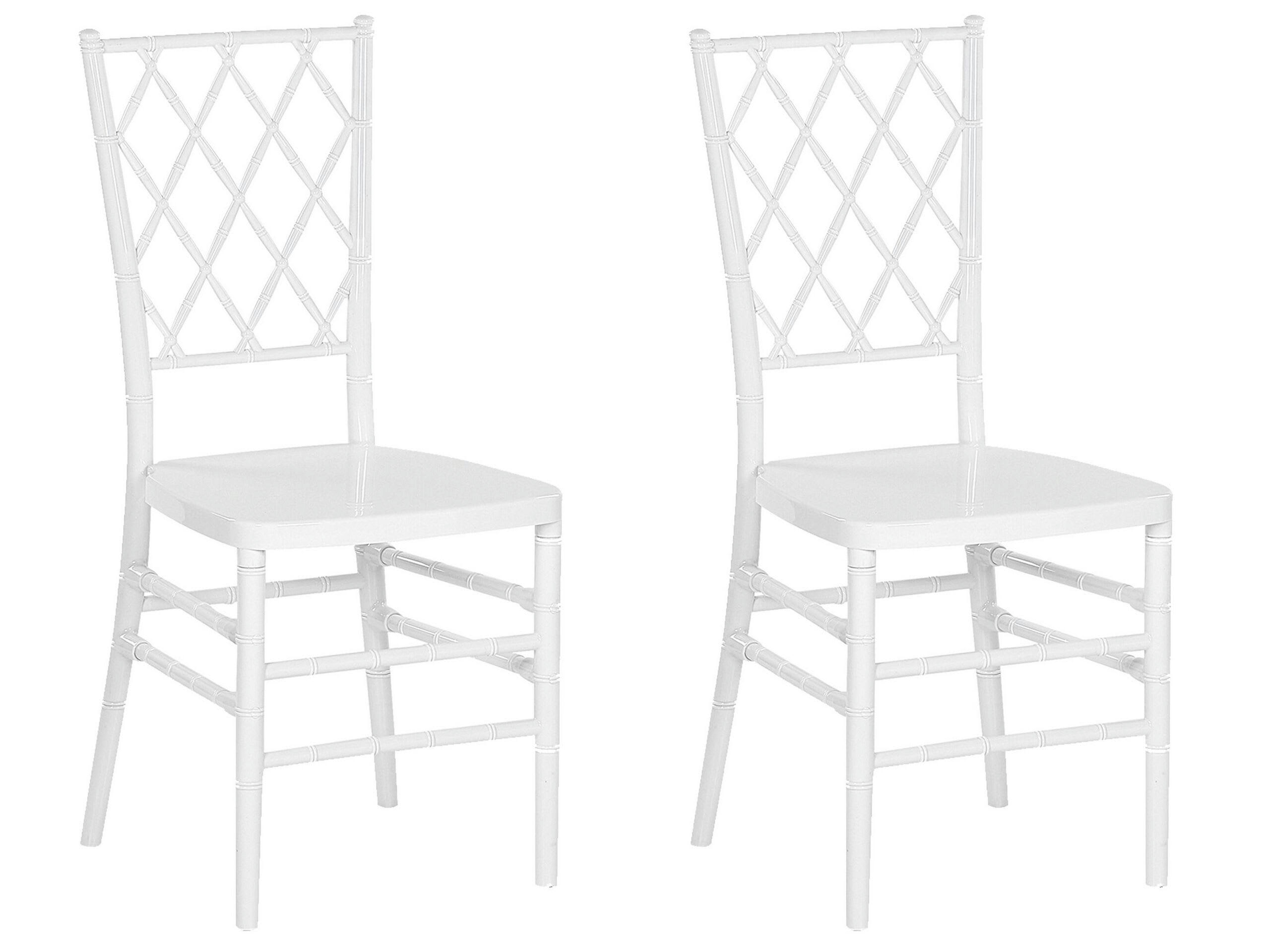 CLARION - Lot 2 chaises blanches