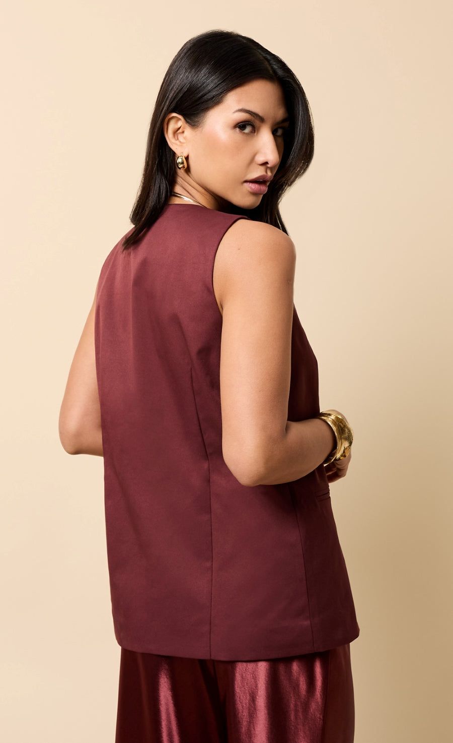 Little Mistress Cherry Accent Button Waistcoat