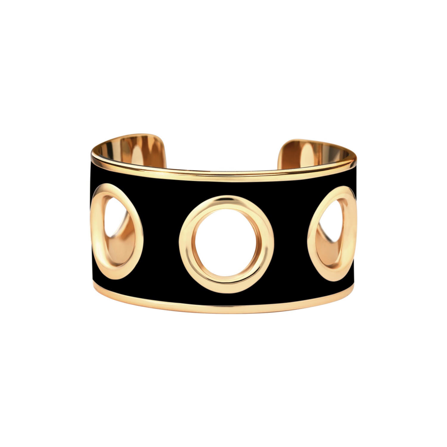 EYELET Bracelet Thick, light gold/black