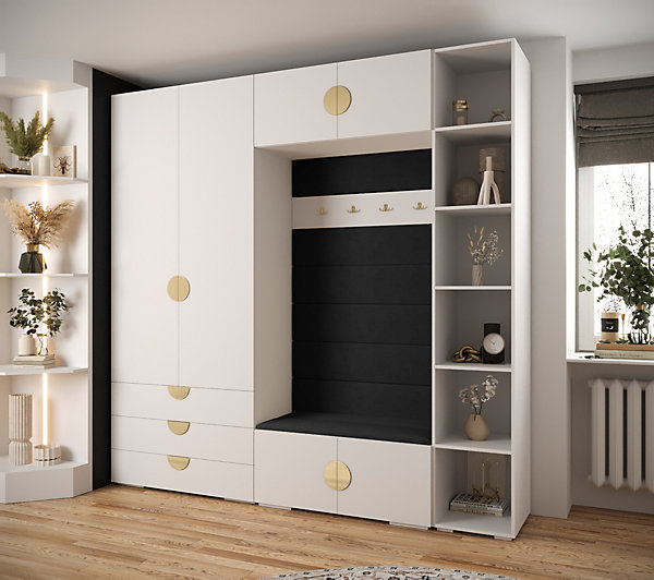 Garde-robe Inova 4 porte battante 236,7/240/47 2 Portes (blanc)