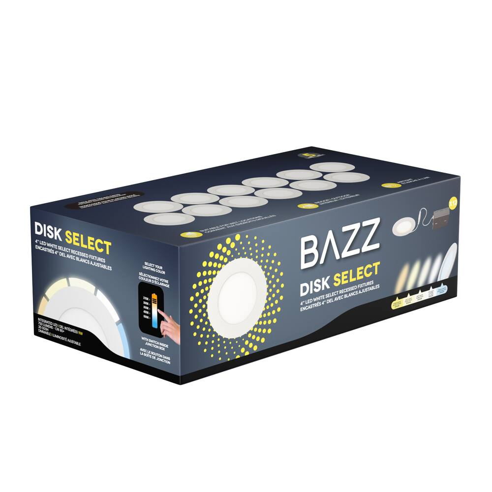BAZZ CCT Recessed Lights, 4-in, 12-pk