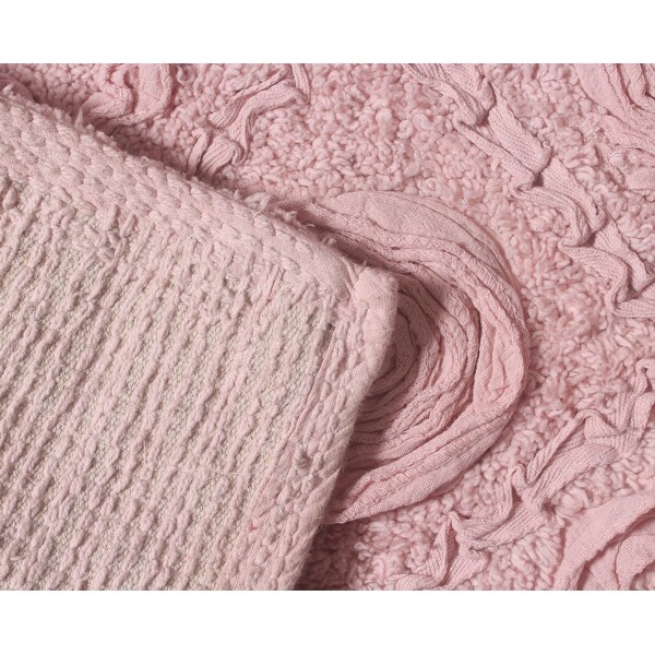 Home Weavers Modesto Collection Absorbent Cotton 2 Piece Set Machine Washable Bath Rug