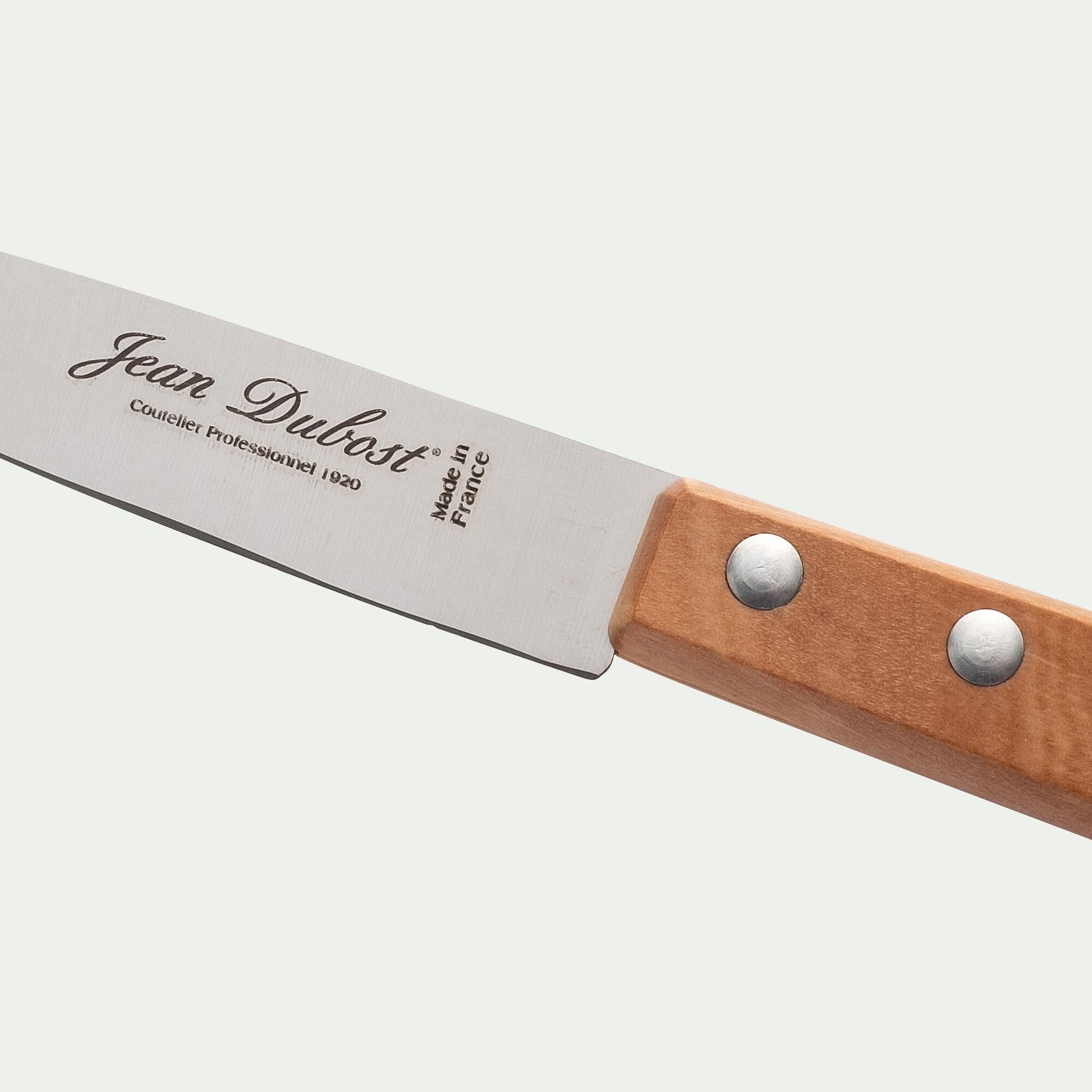 TRADITION - Couteau office en inox et bois d'olivier 18cm - naturel