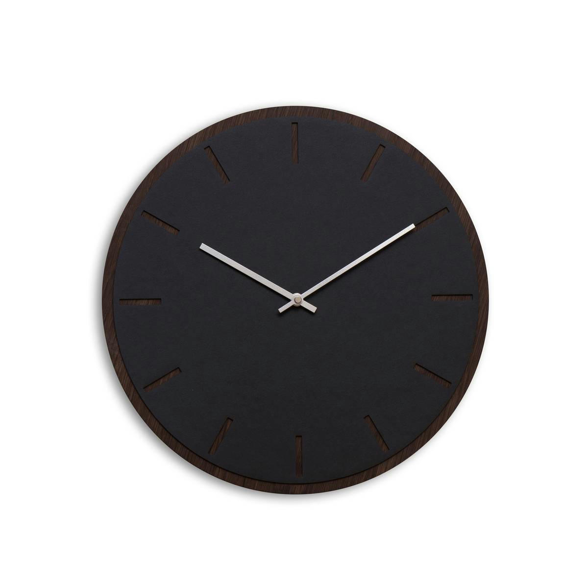 - Horloge murale en linoléum noir D38cm