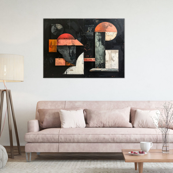 Obraz do salonu sypialni biura, Abstrakcja Kształty Geometria 30x20