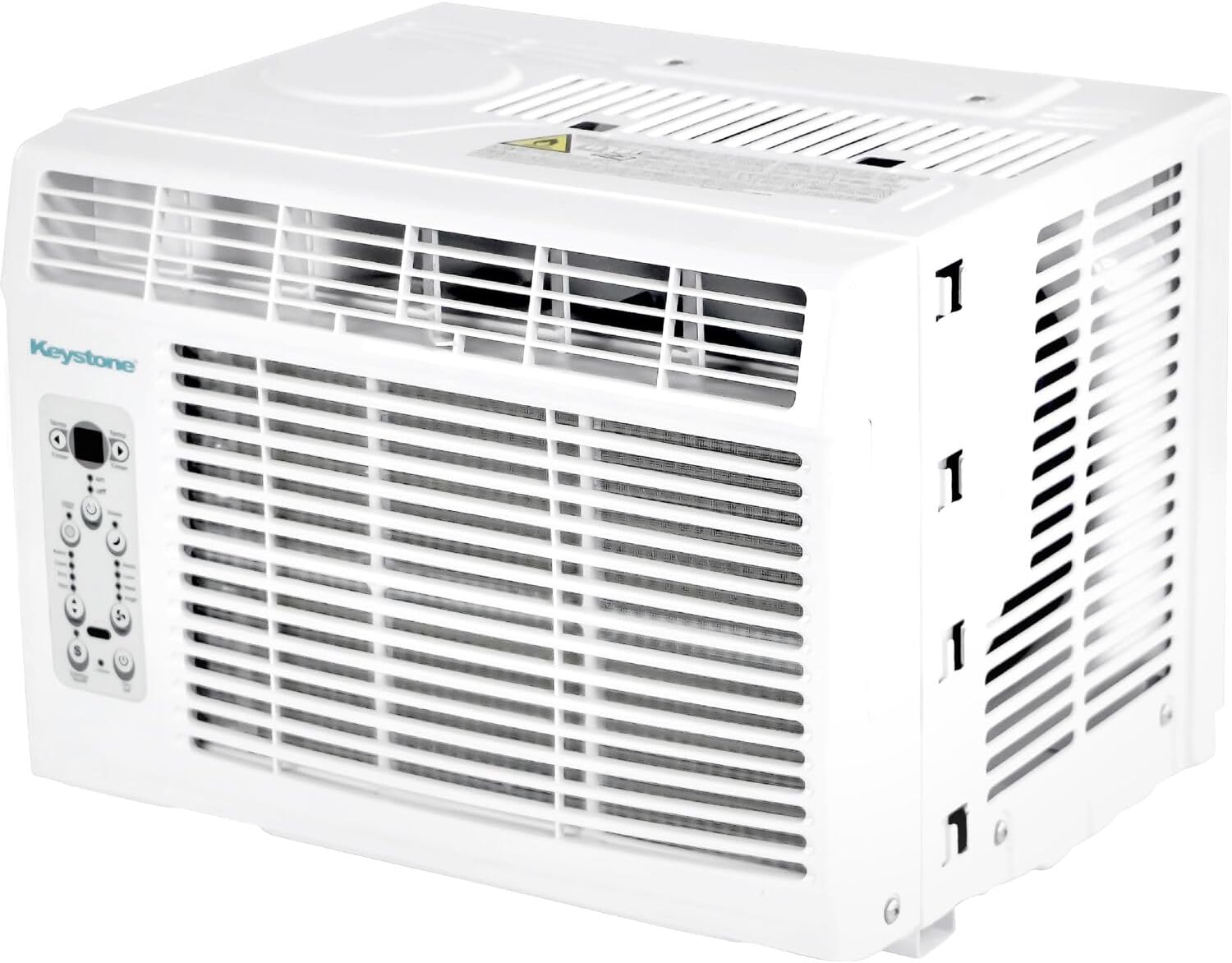 Keystone 8,000 BTU Window Air Conditioner with 3,500 BTU Supplemental Heating, 115V, Window AC Unit with Supplemental Heat for Bedroom, Living Room, Small-Medium Rooms up to 350 Sq.Ft.