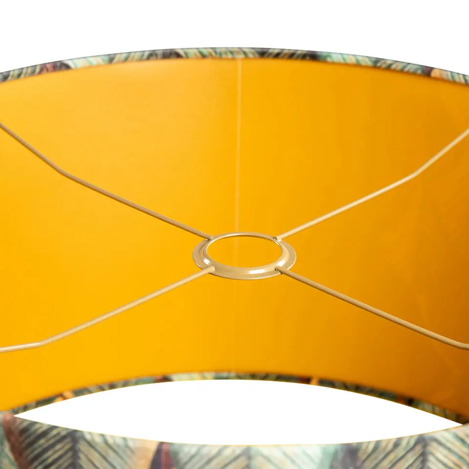 Qazqa rond cilinder velours groen