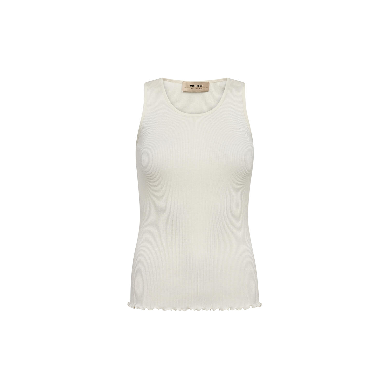 MMElaine Seamless Silk Tank Top, ecru