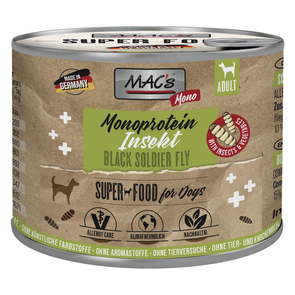 MAC's Monoprotein Insect & Superfood 6 x 180g