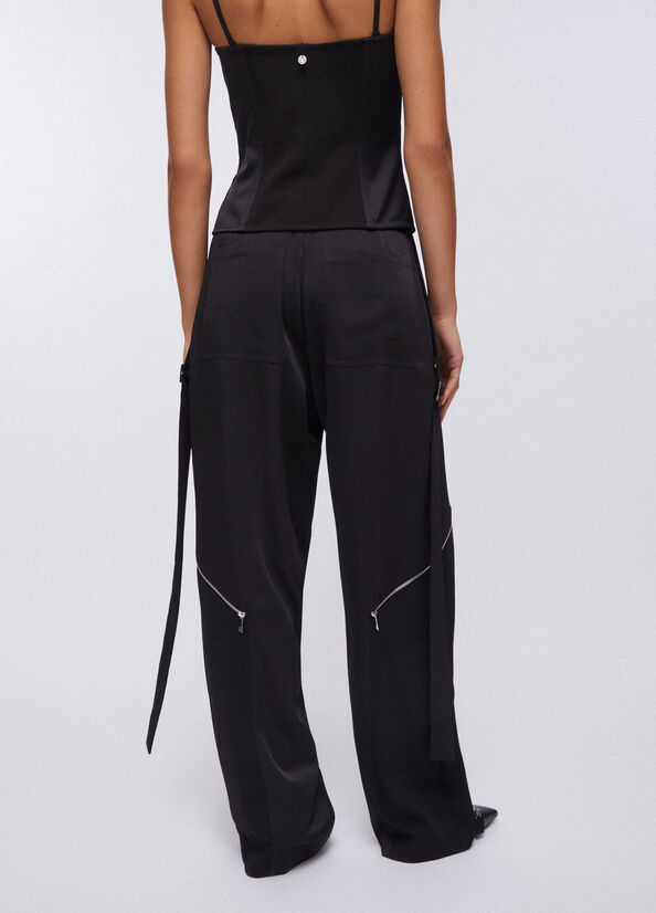 Pantaloni larghi con zip