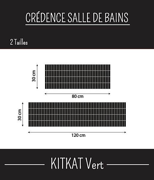 Crédence Salle de bainKIT KAT Noir 120 cm x 30 cm Ma Nouvelle Déco