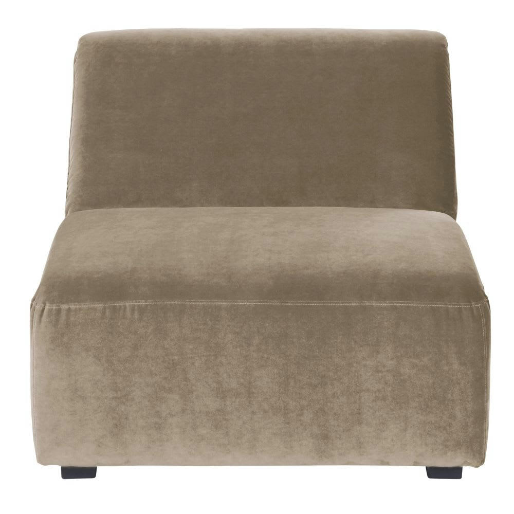 Virgile - Chauffeuse pour canapé modulable en velours beige