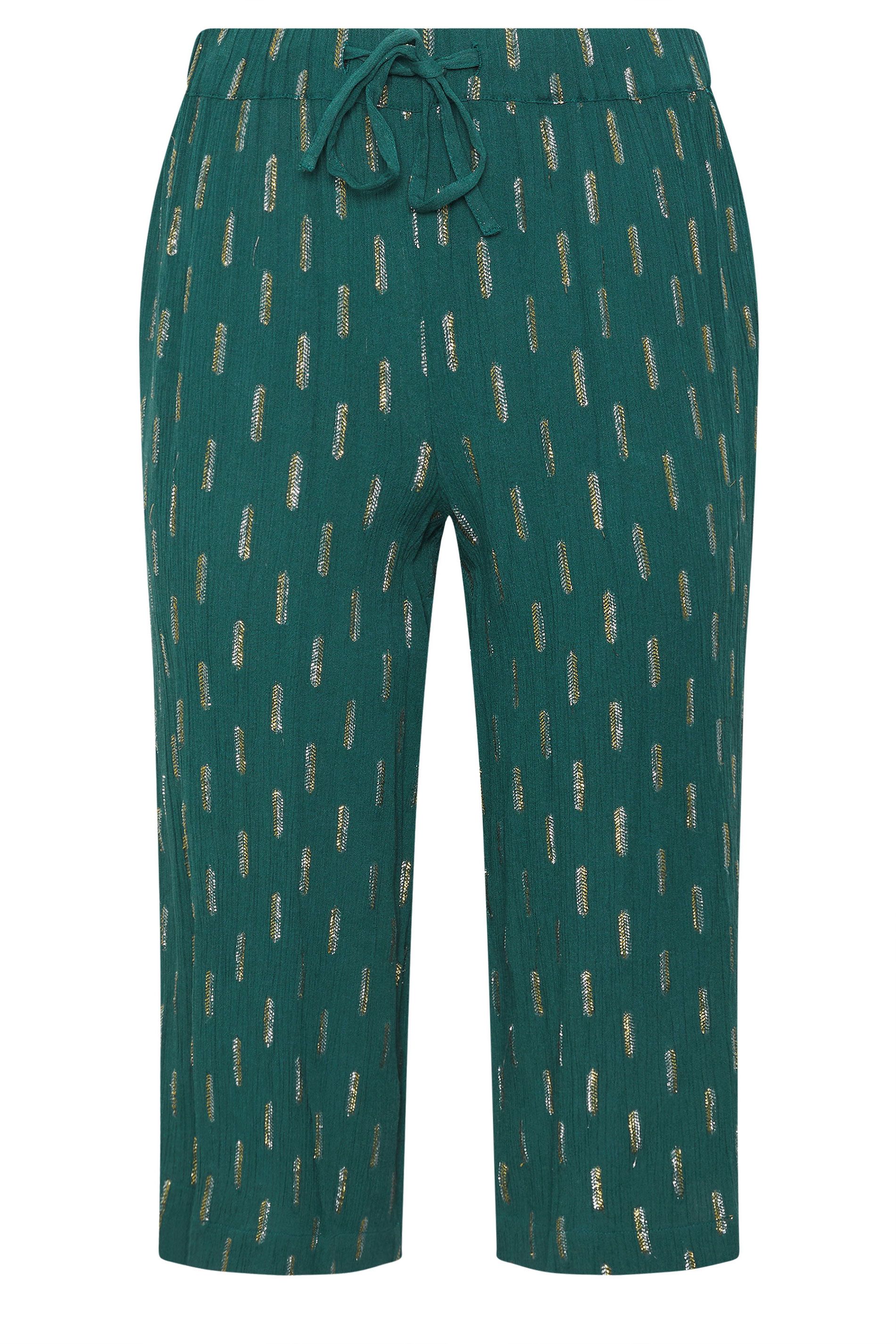 M&Co Petite Foil Detail Cropped Trousers