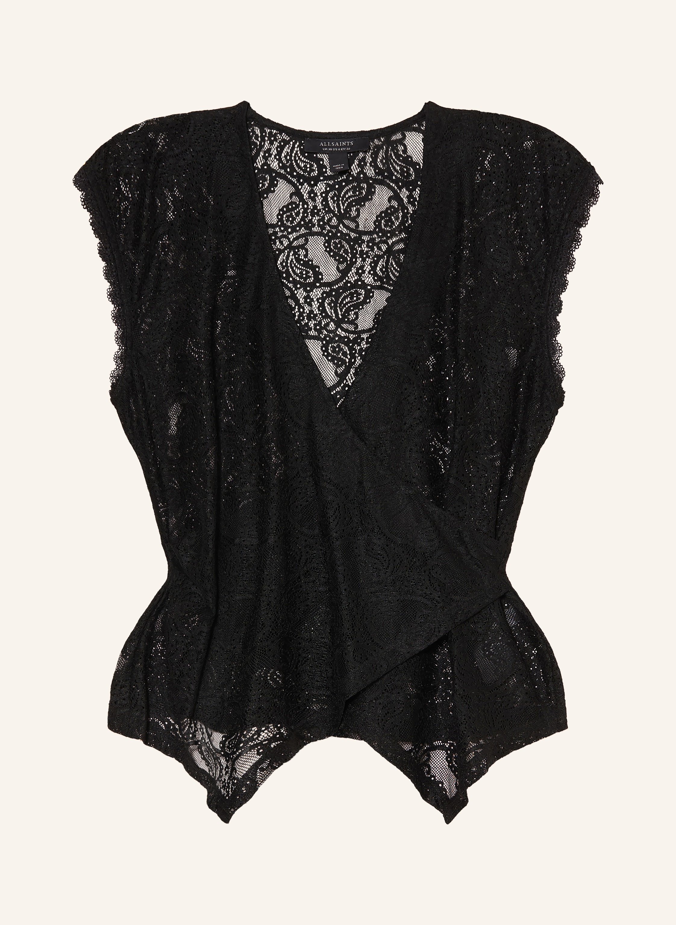 ALLSAINTS Spitzentop VERA in Wickeloptik