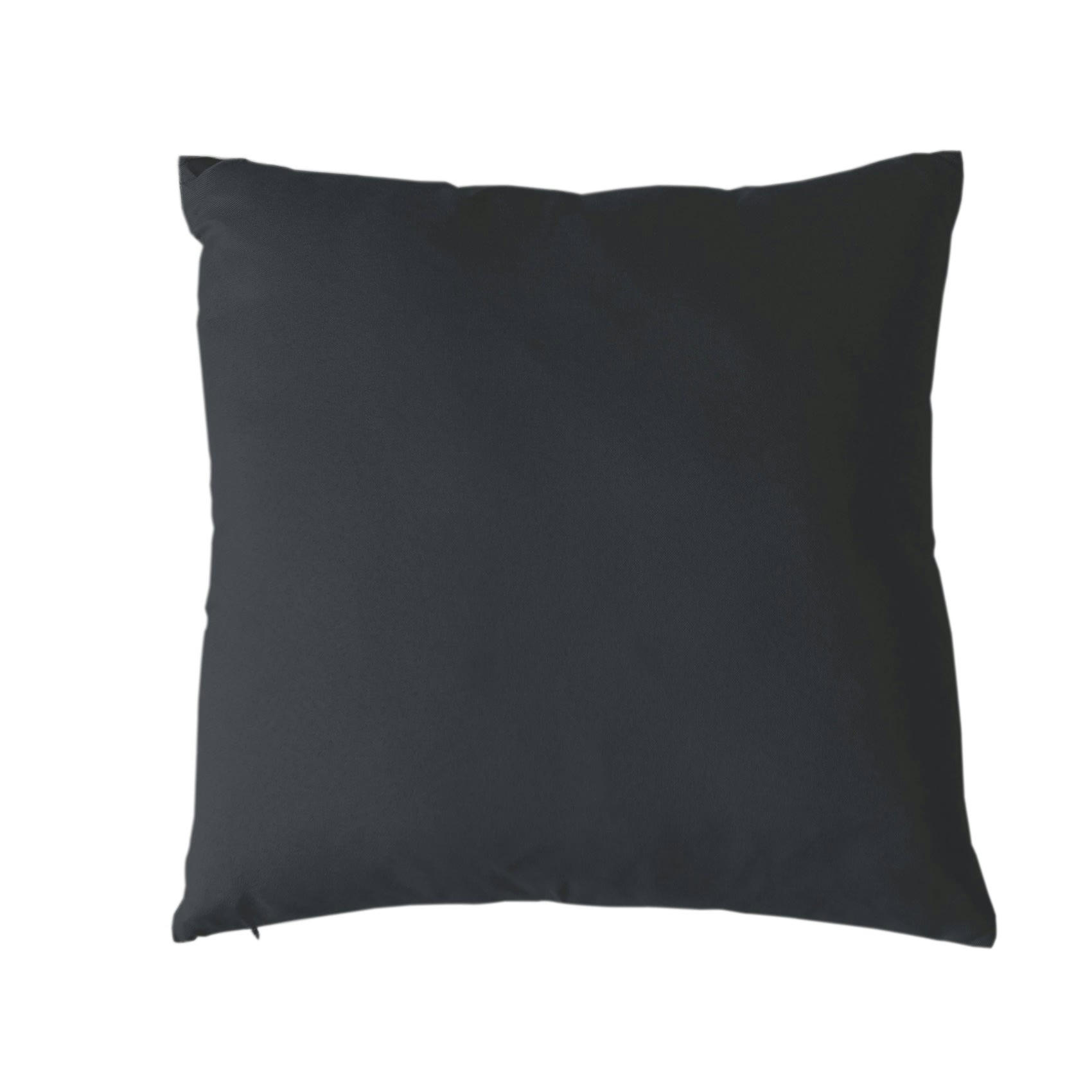 - Coussin uni et déhoussable polyester gris foncé 50x50 cm