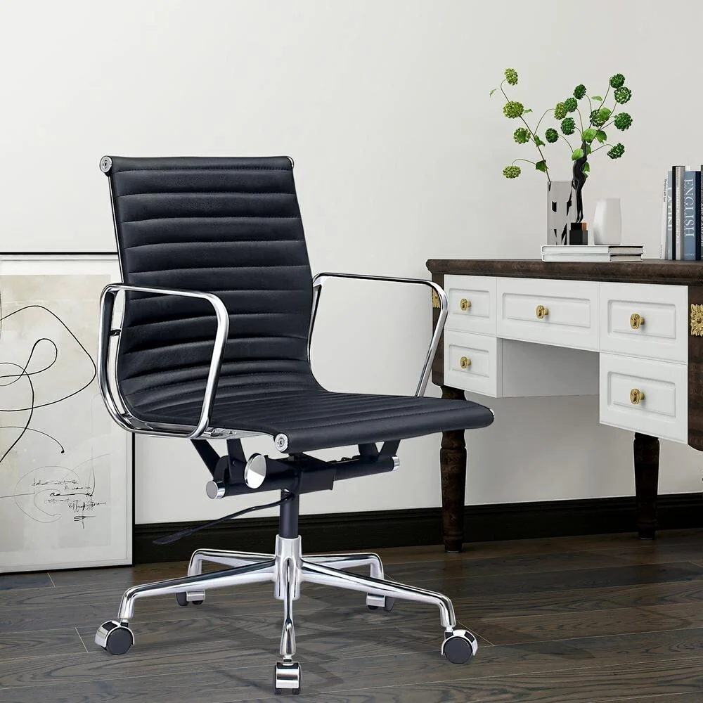 Home&Office Classic Ergonomic Genuine Leather Lift Chairs, 360 Degree Swivel&Adjustable Office Chair Lobby Chair