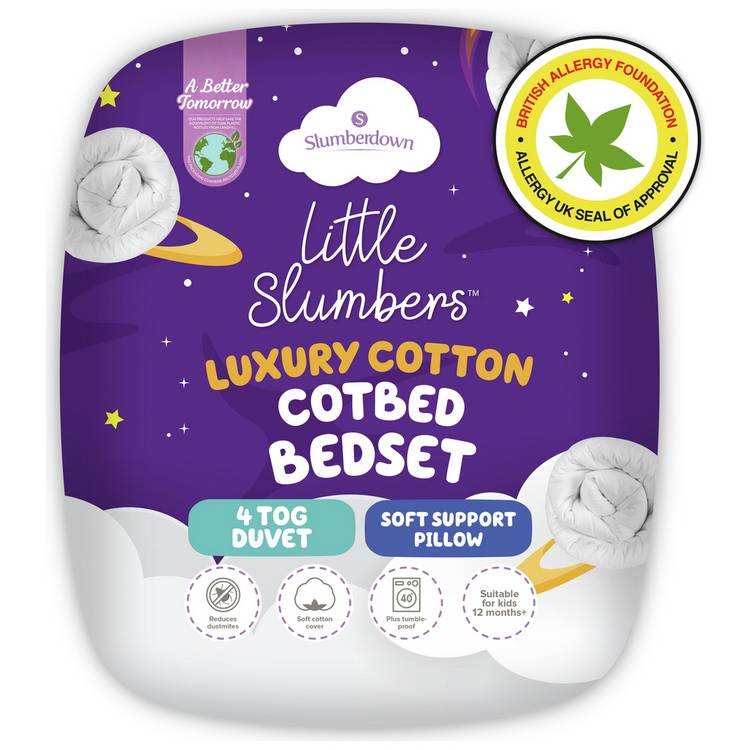 Slumberdown Little Slumbers Anti-Allergy Bedset - Cot Bed