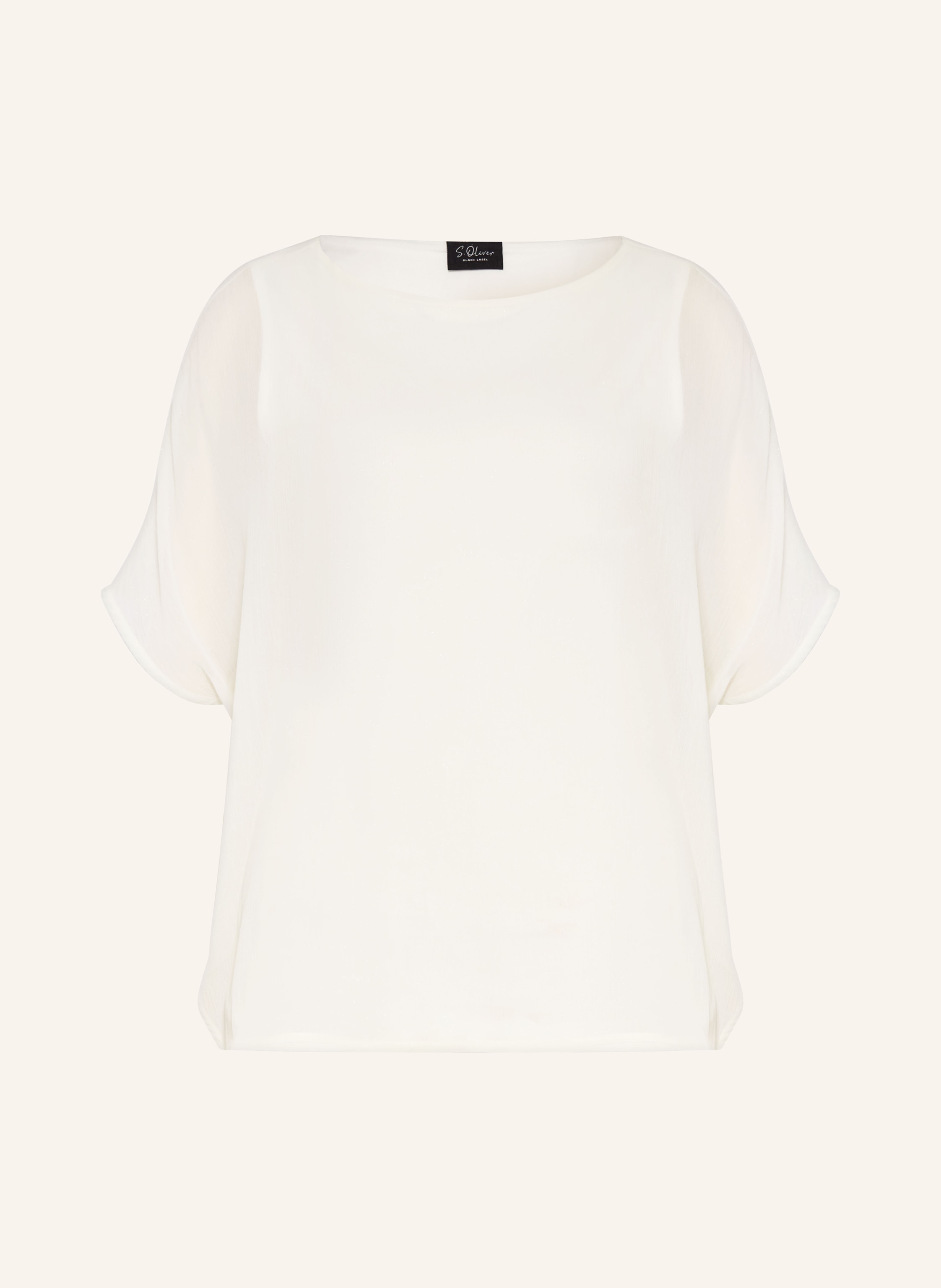 s.Oliver BLACK LABEL Blusenshirt mit Plissees und Glitzergarn