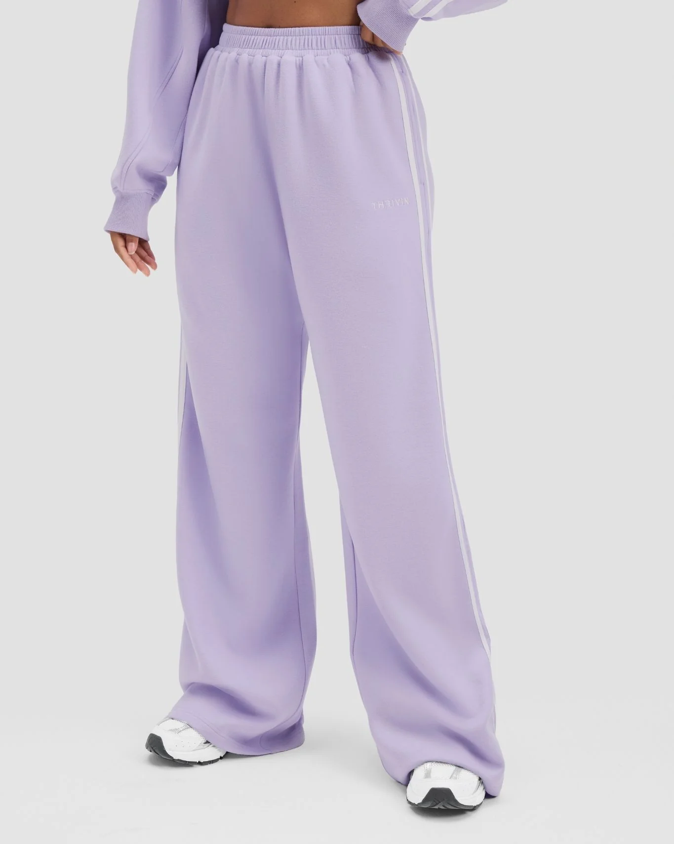 Jersey Stripe Joggers | Lilac