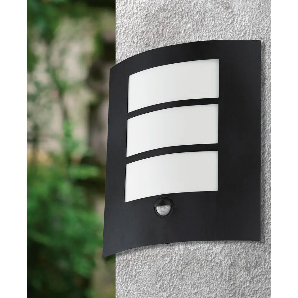 EGLO City Wandlamp - E27 - 23.5 cm - Zwart