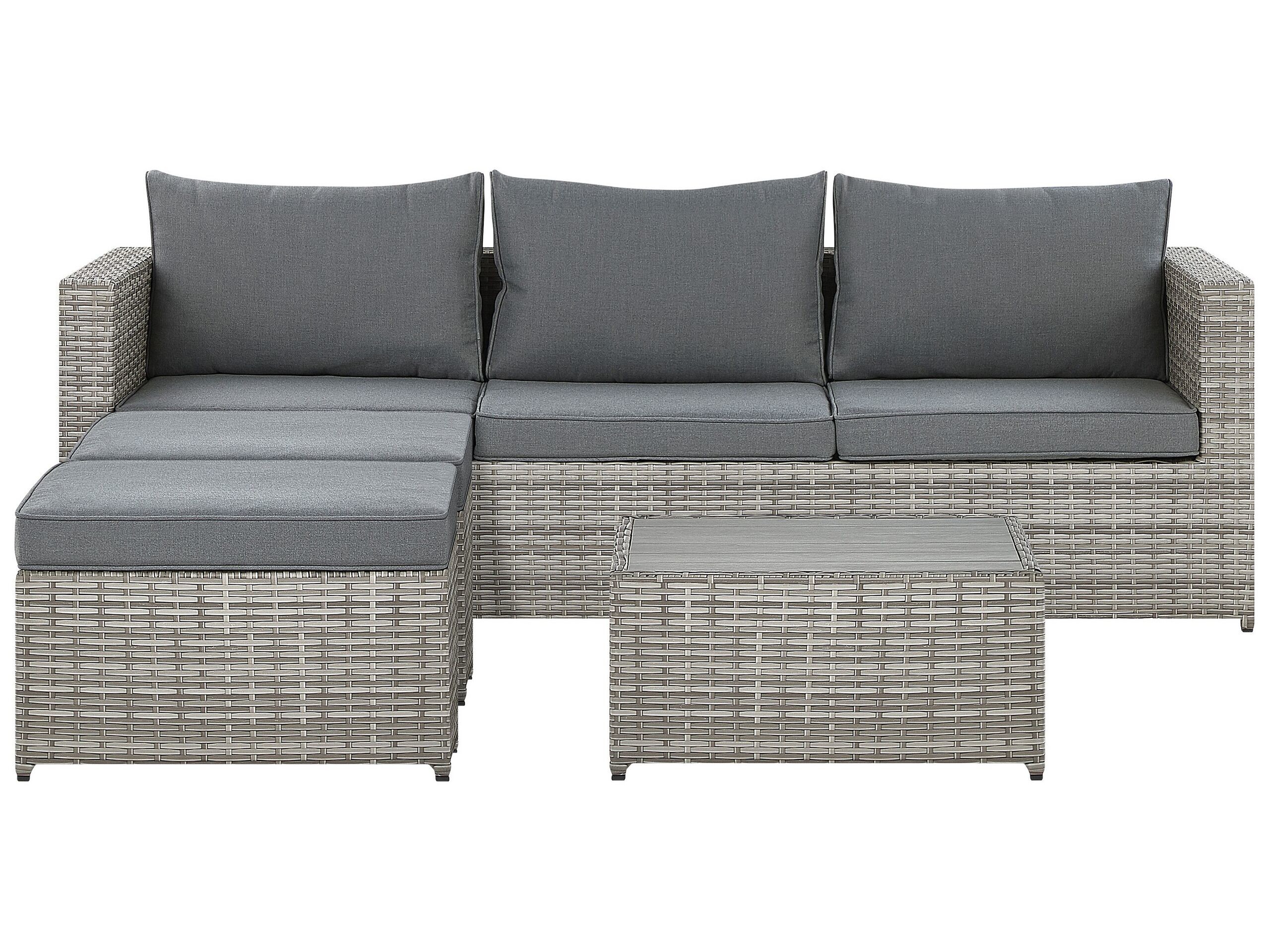 Zestaw ogrodowy rattanowy sofa i stolik