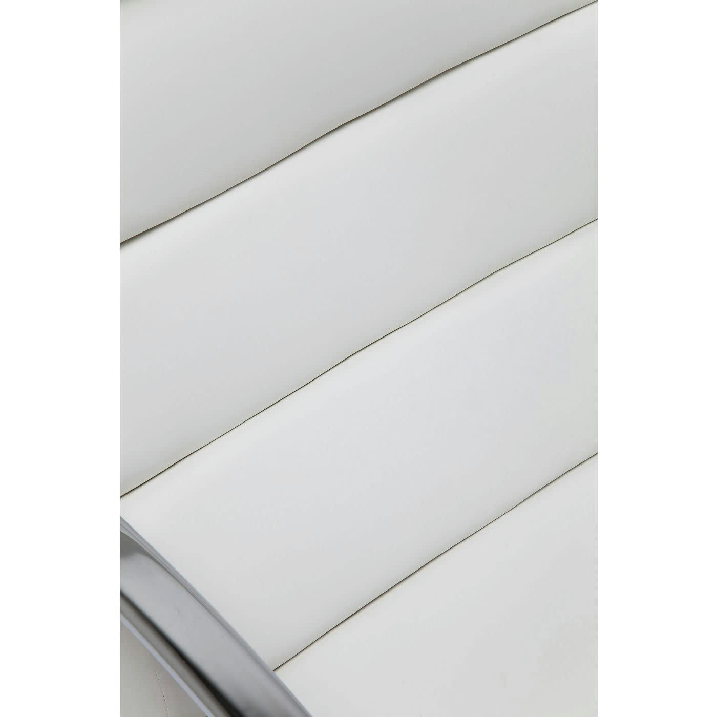 MANHATTAN - Fauteuil à bascule blanc et acier chromé