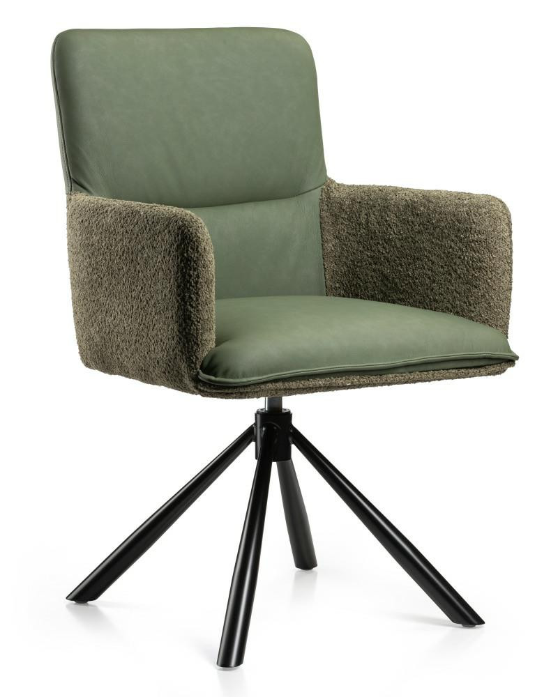 Krzesło tapicerowane Texas zielone z auto powrotem 61x60x93 cm