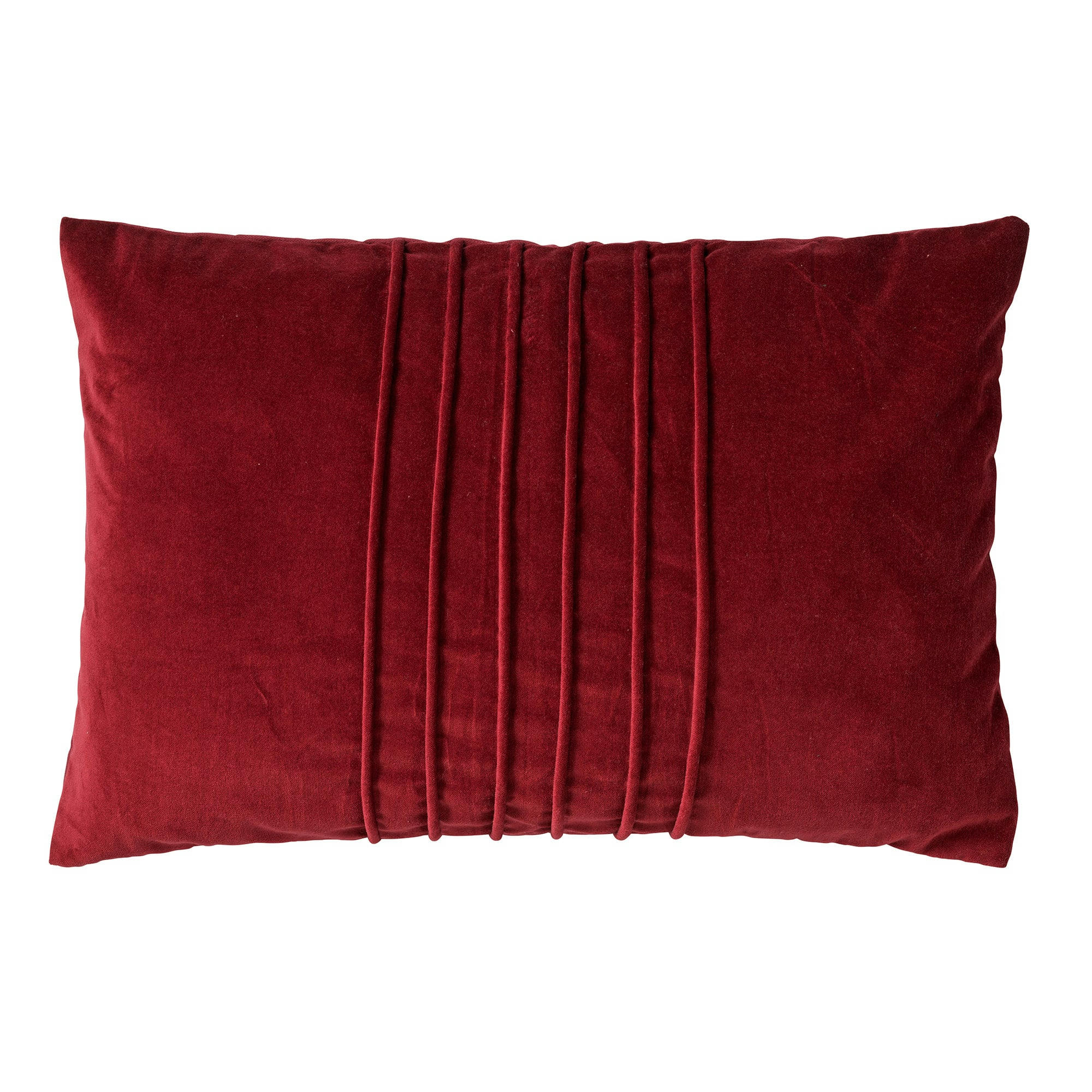 - Housse de coussin rouge en velours-40x60 cm uni