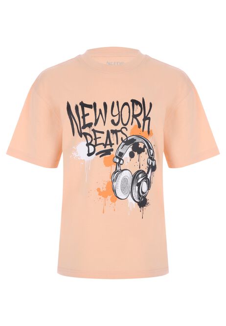 Older Boys Orange New York Beats T-Shirt