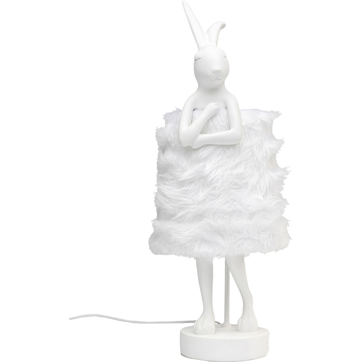 Kare Design tafellamp Animal Fluff - konijn - 68cm - wit