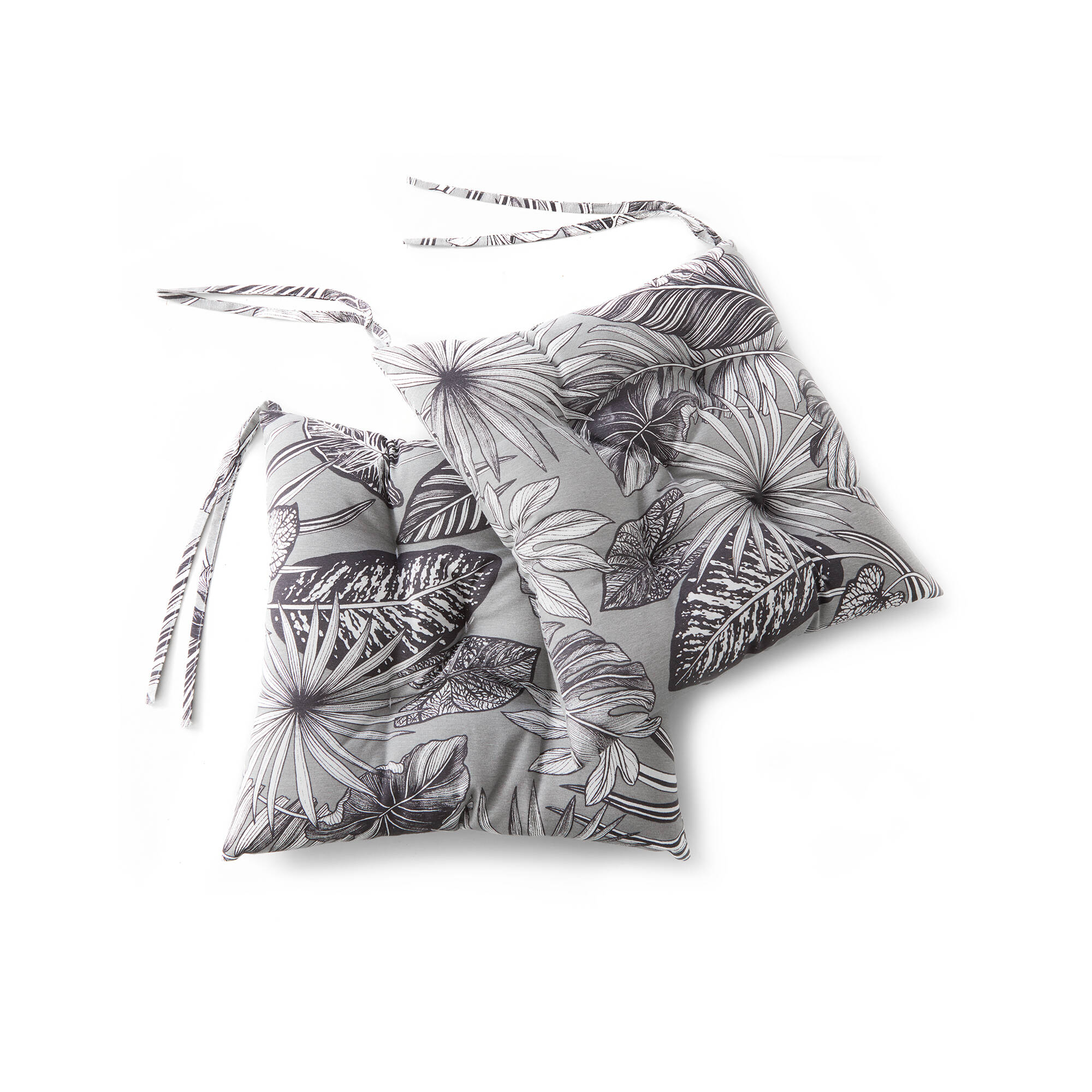 Galette de chaise imprimé tropical - lot de 2