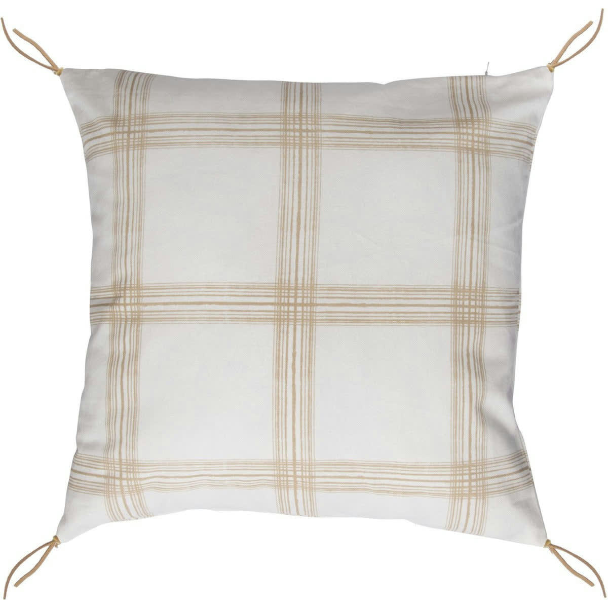 MADRAS - Housse de coussin coton  50x50 sable