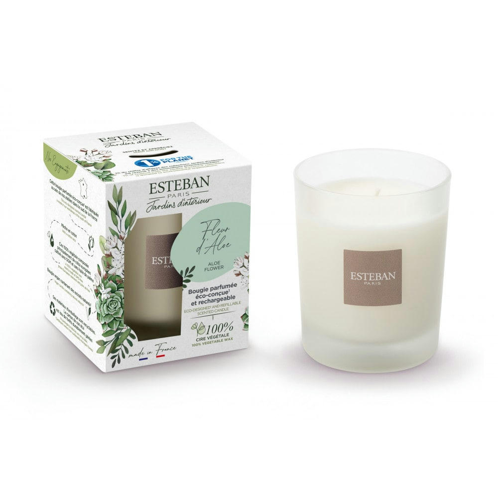 FLEUR D'ALOE - Bougie parfumée rechargeable 180g