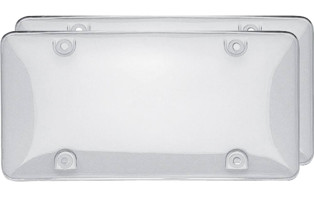 Clear Bubble License Plate Shields, 2-pk