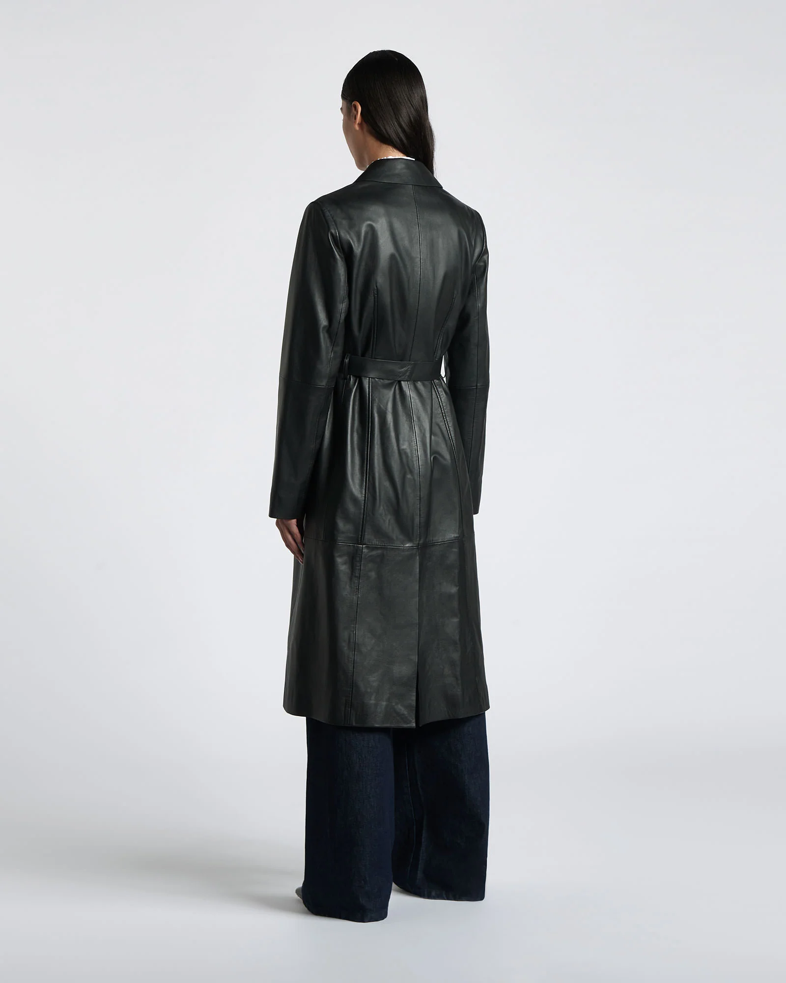 Leather Darted Trench
