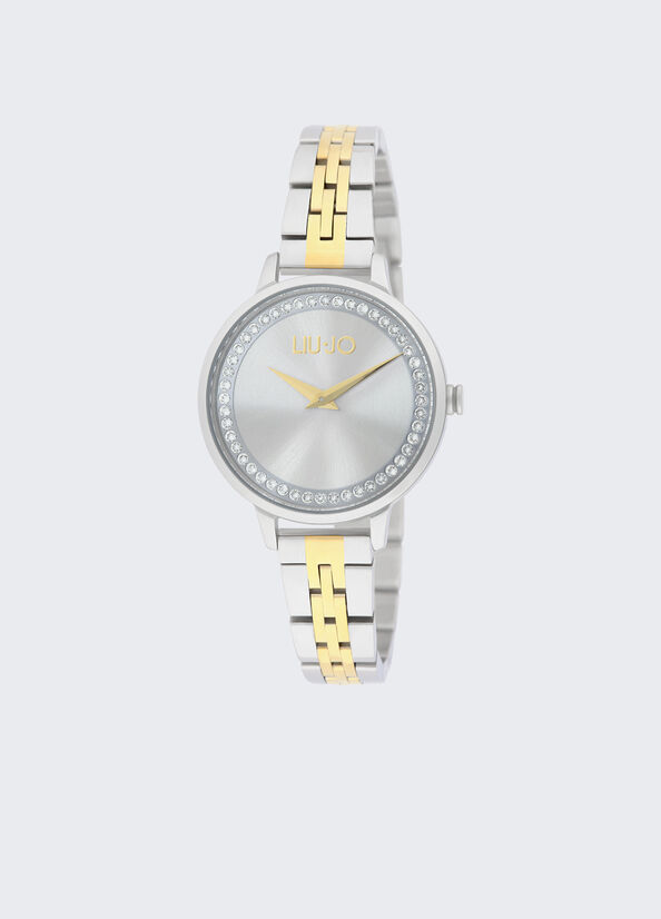 Orologio in acciaio con brill