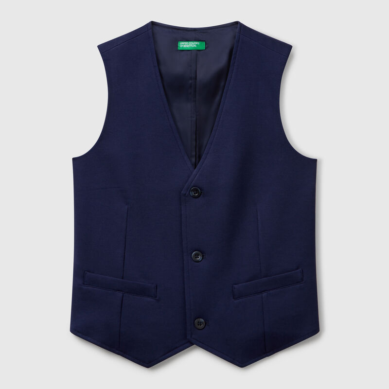 Lined waistcoat with buttons