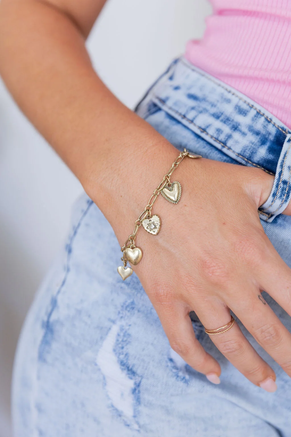 Hearts Charm Bracelet