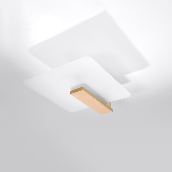 Plafon NORKKA naturalne drewno 2xE27x15W wym:47,5x40x14cm IP20 Pure Lume