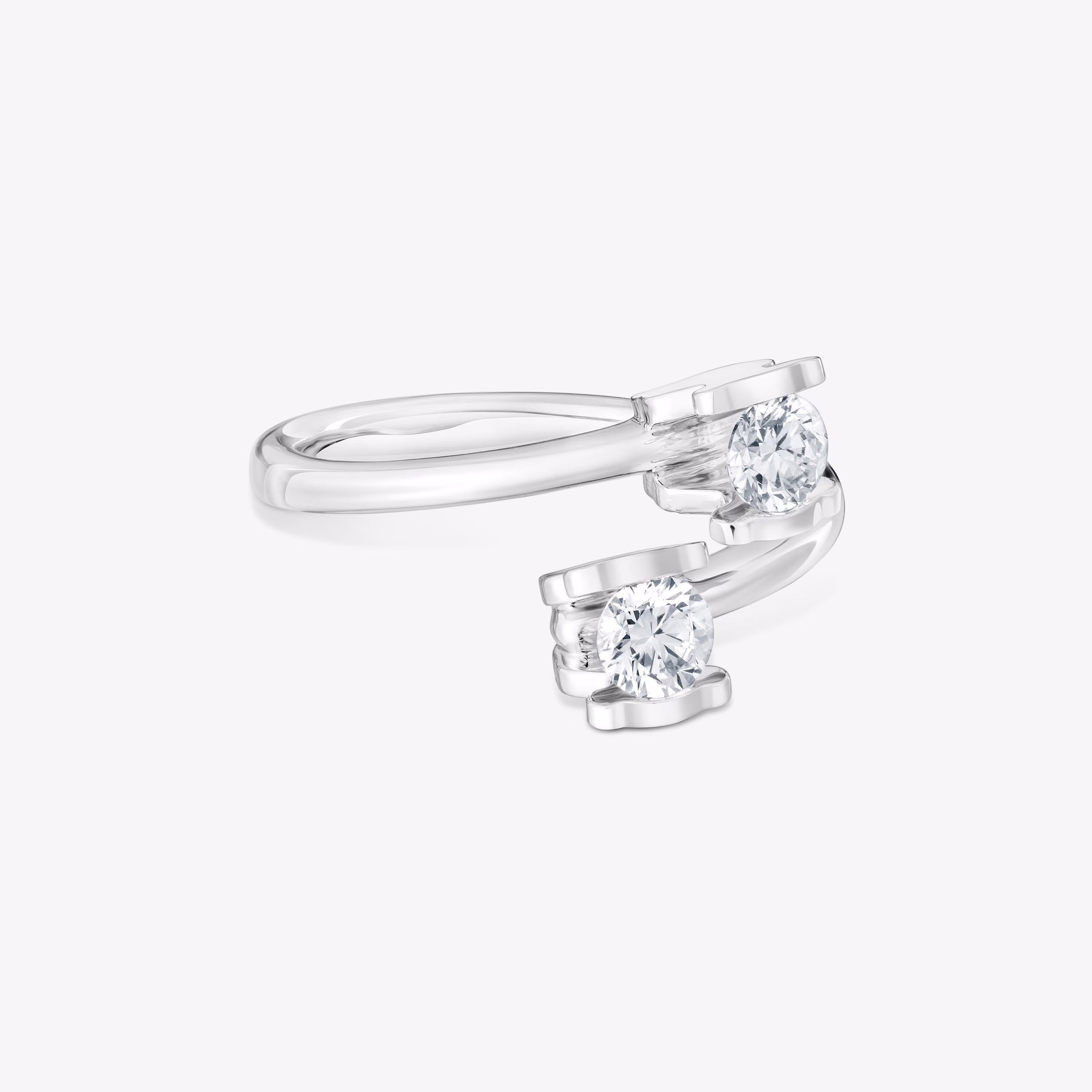 Anillo solitario de platino con diamantes creados en laboratorio 0,50 ct Sweet Diamonds LGD