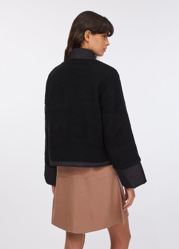 Giacca in nylon trapuntato e maglia