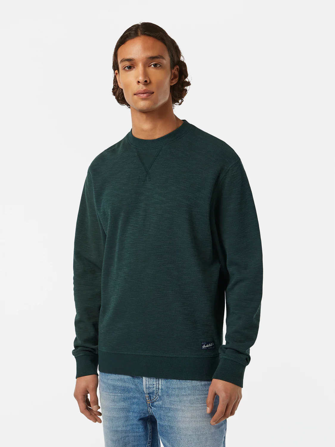 Garment Dye Structured Sweatshirt