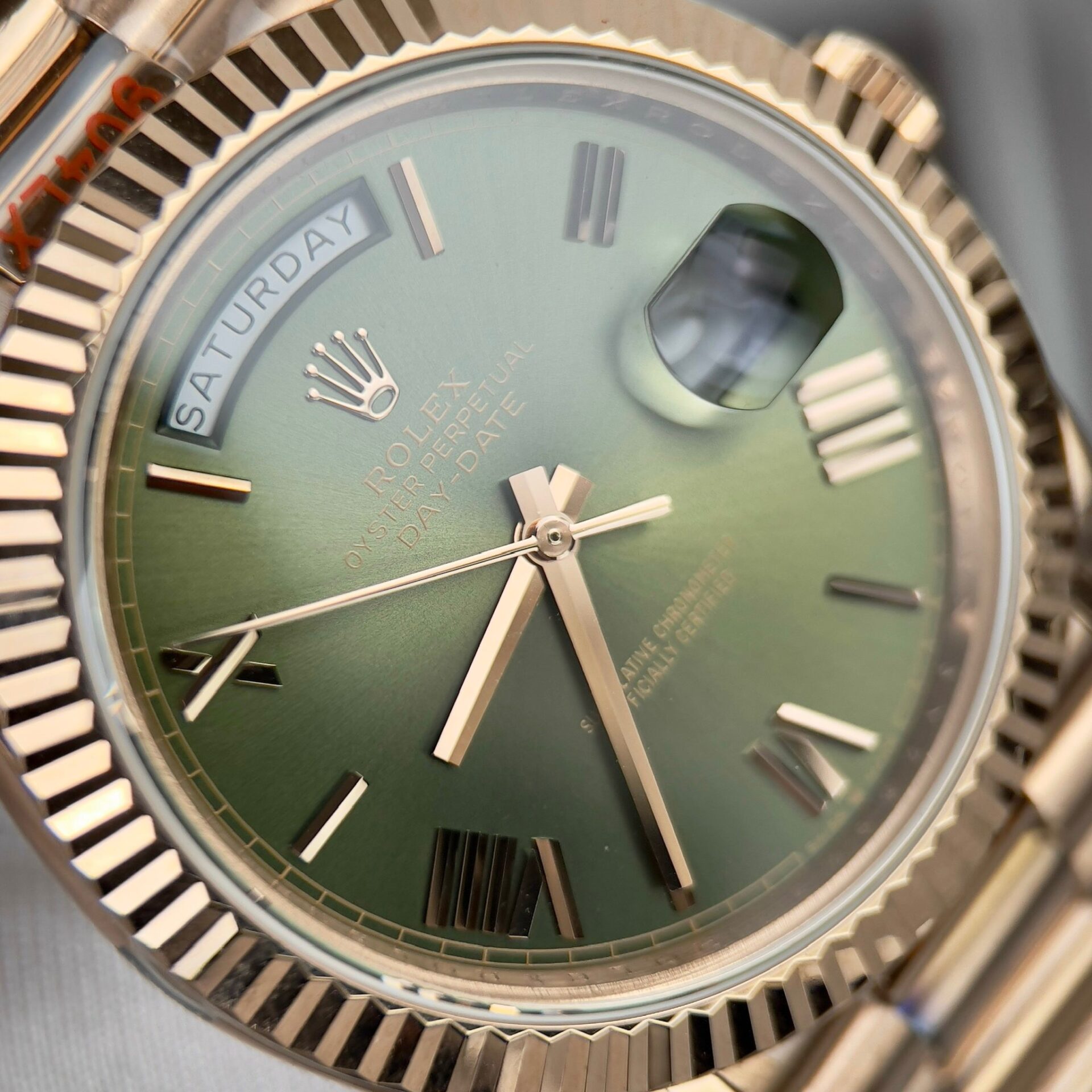 Rolex Day-Date 228235 RG Plated Green Dial 40mm Super Clone