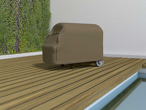 Housse de protection pour barbecue COVERTOP - Taupe - 70 x 130 x 70 cm