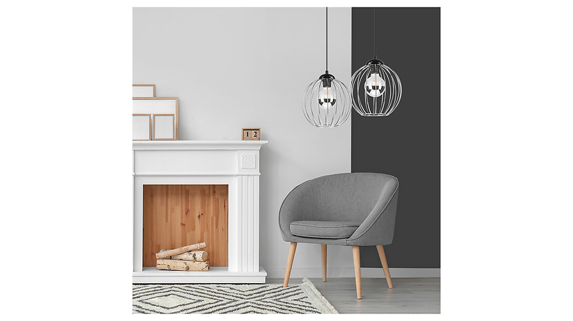 Lampa wisząca Zoya 2-punktowa metalowa srebrna