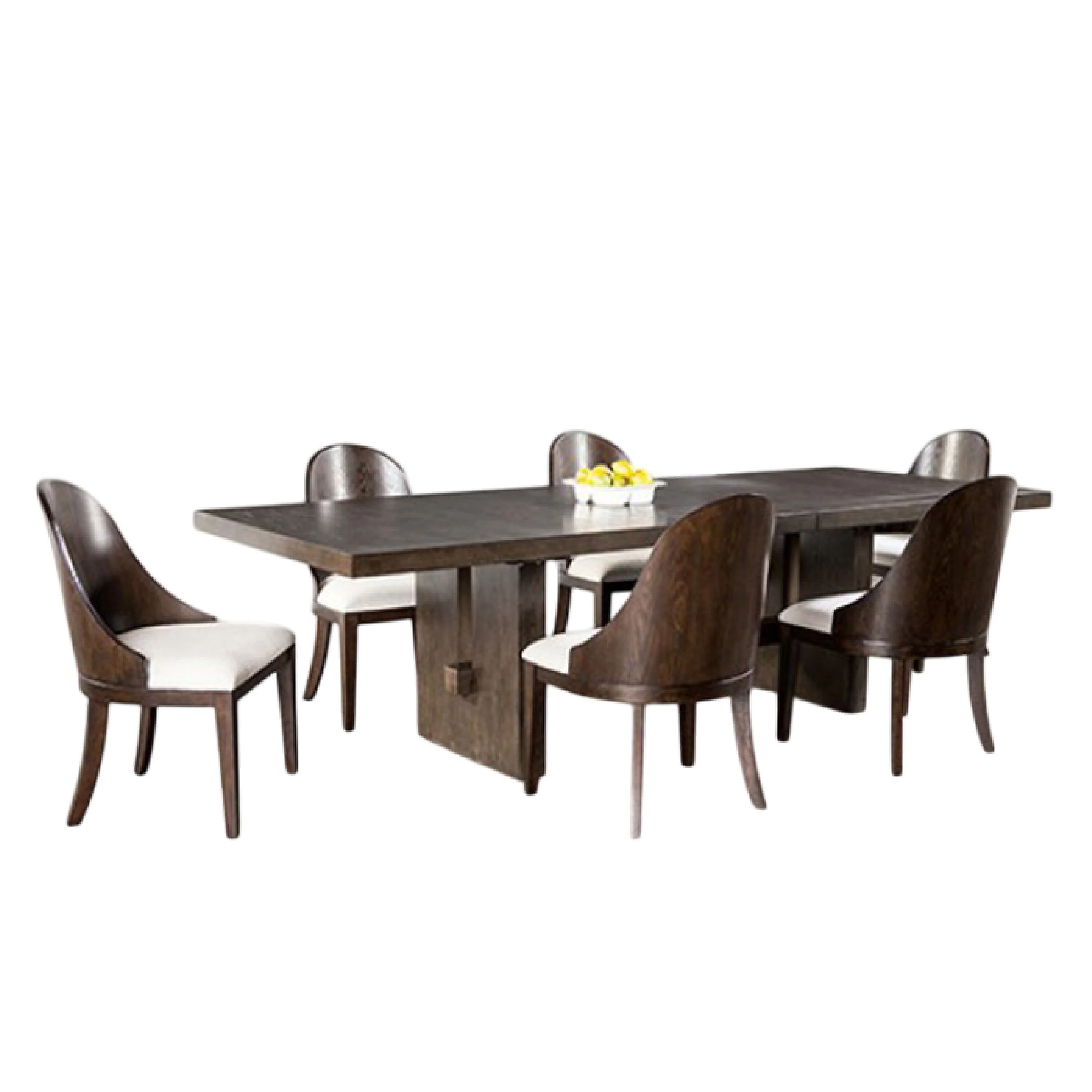 Mordy 7pc Dining Table Set, 72-90 Inch Expandable Leaf, 6 Chairs